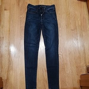 Dark blue high-rise jegging AEO